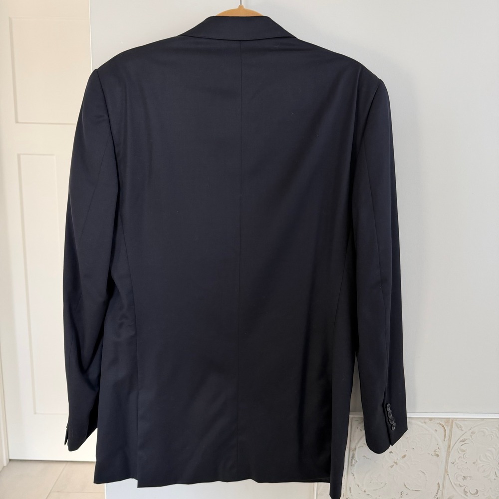 Ralph Lauren Men's Navy Wool Suit Jacket Blazer Size 42L Drop 7 Made in Italy - Picture 3 of 16